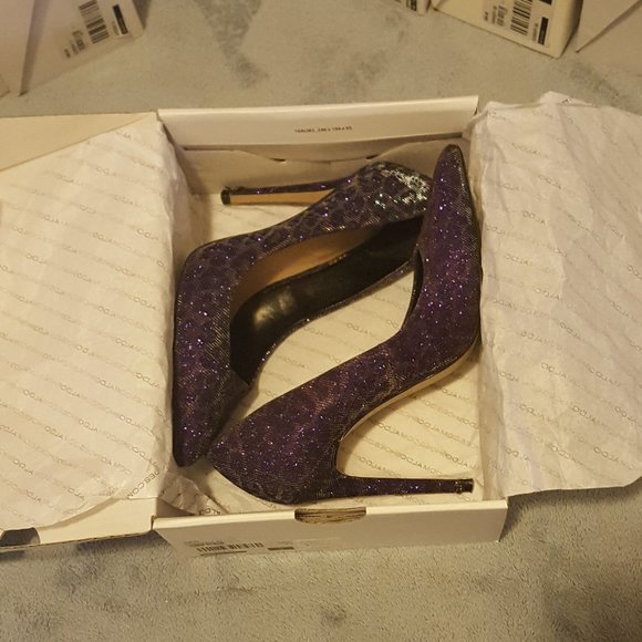 Aldo Hanrietta Women's Size 7 Purple Fabric Stiletto Pumps - Picture 1 of 2